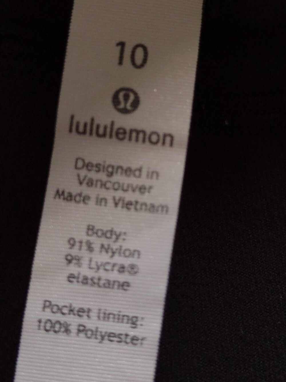 Lululemon Women's Sweat Pants Black Size 10 Nylon Lycra - Picture 5 of 5